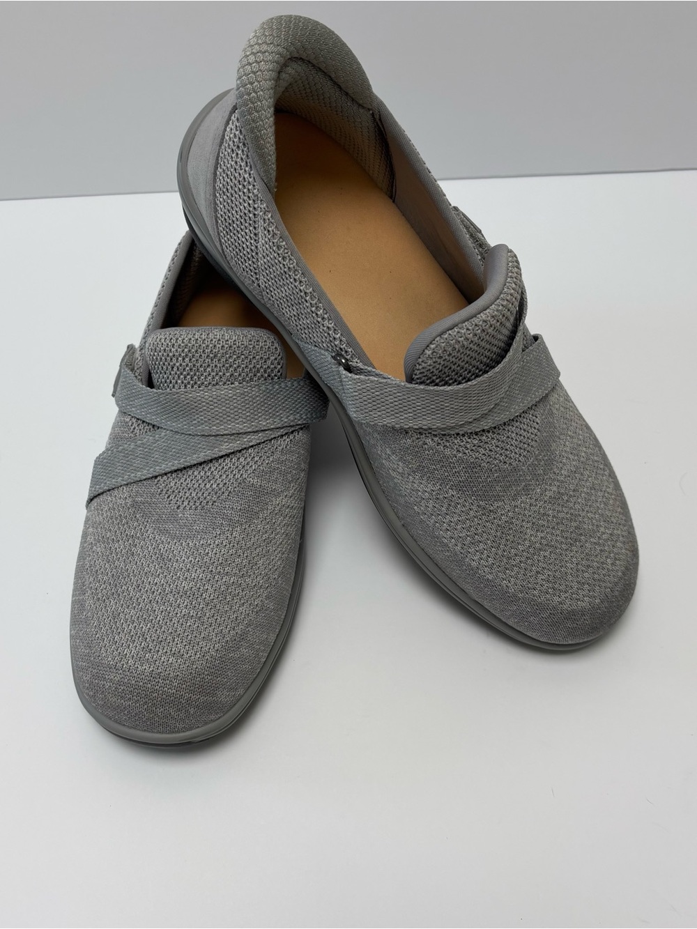 Orthofeet Women’s Size 8 Wide Gray Comfort Walking Shoes Orthopedic Adjustable S